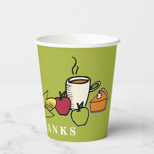 カラフル与え感謝祭感謝してい休日 紙コップ (裏面)