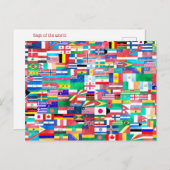 カラフル世界の国旗はがき ポストカード (正面/裏面)