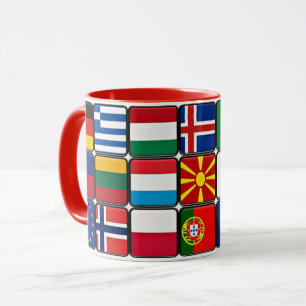 カラフル世界の国旗 マグカップ