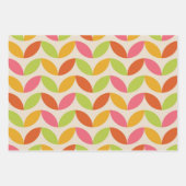 カラフル世紀中頃の幾何離れ型模様 ラッピングペーパーシート (正面3)