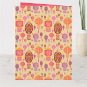 カラフル中国の提灯 カード (裏面)