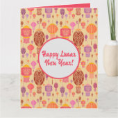 カラフル中国の提灯 カード (正面)