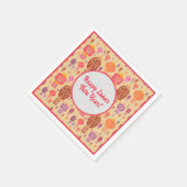 カラフル中国の提灯 スタンダードカクテルナプキン (角)