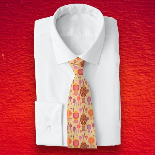 カラフル中国の提灯 ネクタイ