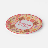 カラフル中国の提灯 ペーパープレート (アングル)