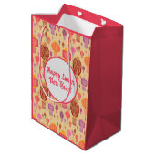 カラフル中国の提灯 ミディアムペーパーバッグ (裏面アングル)