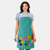 カラフル中国の灯器 エプロン (着用した状態)