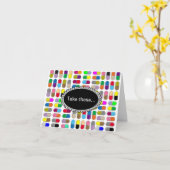 カラフル丸薬 カード (黄色い花)