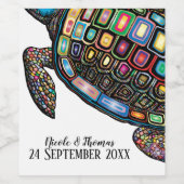 カラフル亀 ワインラベル (シングルラベル)