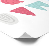 カラフル予測できな字 ポスター (角)