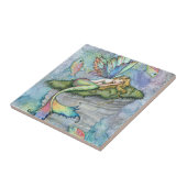 カラフル人魚と鯉魚ファンタジーアート タイル (側面)