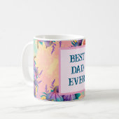 カラフル今ま最高のでパパ コーヒーマグカップ (正面左)