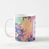 カラフル今ま最高のでパパ コーヒーマグカップ (左)