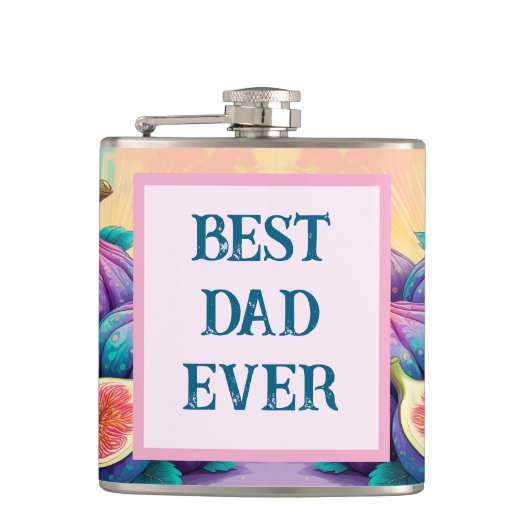 カラフル今ま最高のでパパ フラスク (正面)