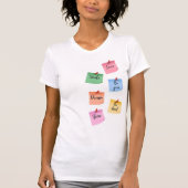 カラフル付箋 ポジティブモチベーションアート Tシャツ (正面)