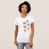 カラフル付箋 ポジティブモチベーションアート Tシャツ (正面フル)