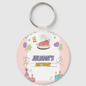 カラフル例誕生日パーティー キーホルダー (正面)