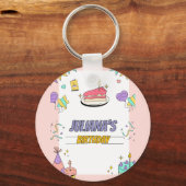 カラフル例誕生日パーティー キーホルダー (正面)