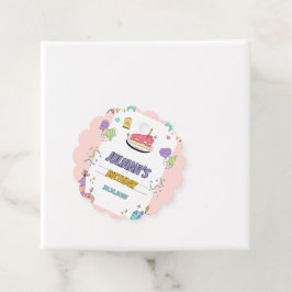 カラフル例誕生日パーティー フェイバータグ