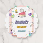 カラフル例誕生日パーティー フェイバータグ (裏面)