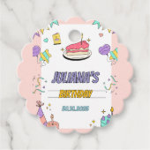 カラフル例誕生日パーティー フェイバータグ (正面)