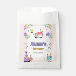 カラフル例誕生日パーティー フェイバーバッグ