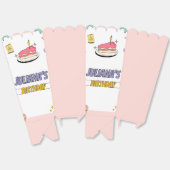 カラフル例誕生日パーティー フェイバーボックス (見開き)