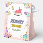 カラフル例誕生日パーティー フェイバーボックス (裏面)