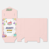 カラフル例誕生日パーティー フェイバーボックス (見開き)