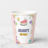 カラフル例誕生日パーティー 紙コップ (正面)