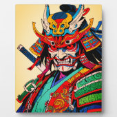 カラフル侍武士 - 日本の武士道 フォトプラーク (正面)