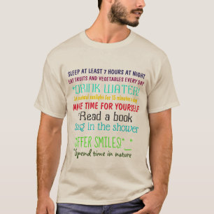 カラフル健康のプリントのおもしろいの10の命令 Tシャツ