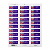 カラフル傘かわいいガーリーファッション ラベル (フルシート)