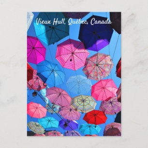カラフル傘インヴューハルケベック ポストカード
