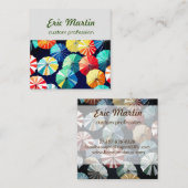 カラフル傘 スクエア名刺 (正面/裏面)