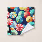 カラフル傘 バスタオルセット (ウォッシュタオル)