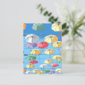 カラフル傘 ポストカード (スタンド正面)