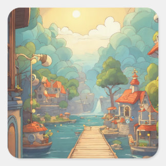 カラフル像 スクエアシール