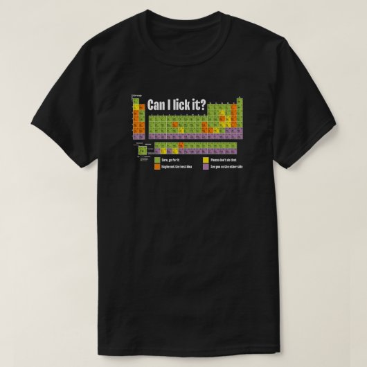 カラフル元素周期表 | 化学 | Tシャツ (デザイン正面)