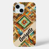 カラフル先住民アメリカプリントIPhoneケース Case-Mate iPhoneケース (裏面)
