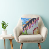 カラフル先住民アメリカンバスケットデザイン枕 クッション (椅子)