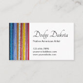 カラフル先住民アメリストライプカのインディアン 名刺 (正面)
