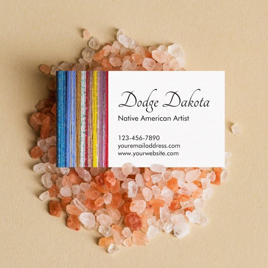 カラフル先住民アメリストライプカのインディアン 名刺