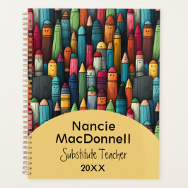 カラフル先生のチュートリング漫画のペンパターン プランナー手帳