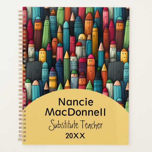 カラフル先生のチュートリング漫画のペンパターン プランナー手帳 (正面)