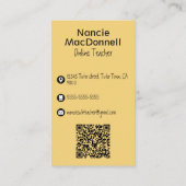カラフル先生の引き付けペンパターンQRコード 名刺 (裏面)