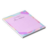 カラフル先生名虹パステルウェーブズ ノートパッド (アングル)