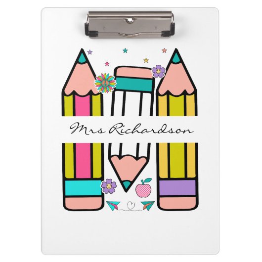 カラフル先生名鉛筆の漫画 クリップボード (正面)