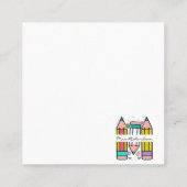 カラフル先生名鉛筆の漫画 スクエア名刺 (裏面)