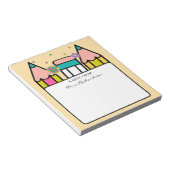 カラフル先生名鉛筆の漫画 ノートパッド (アングル)